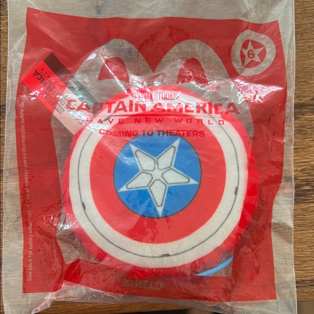 NIP Marvel Captain America Red White Blue Holiday Ornament - Shield Design